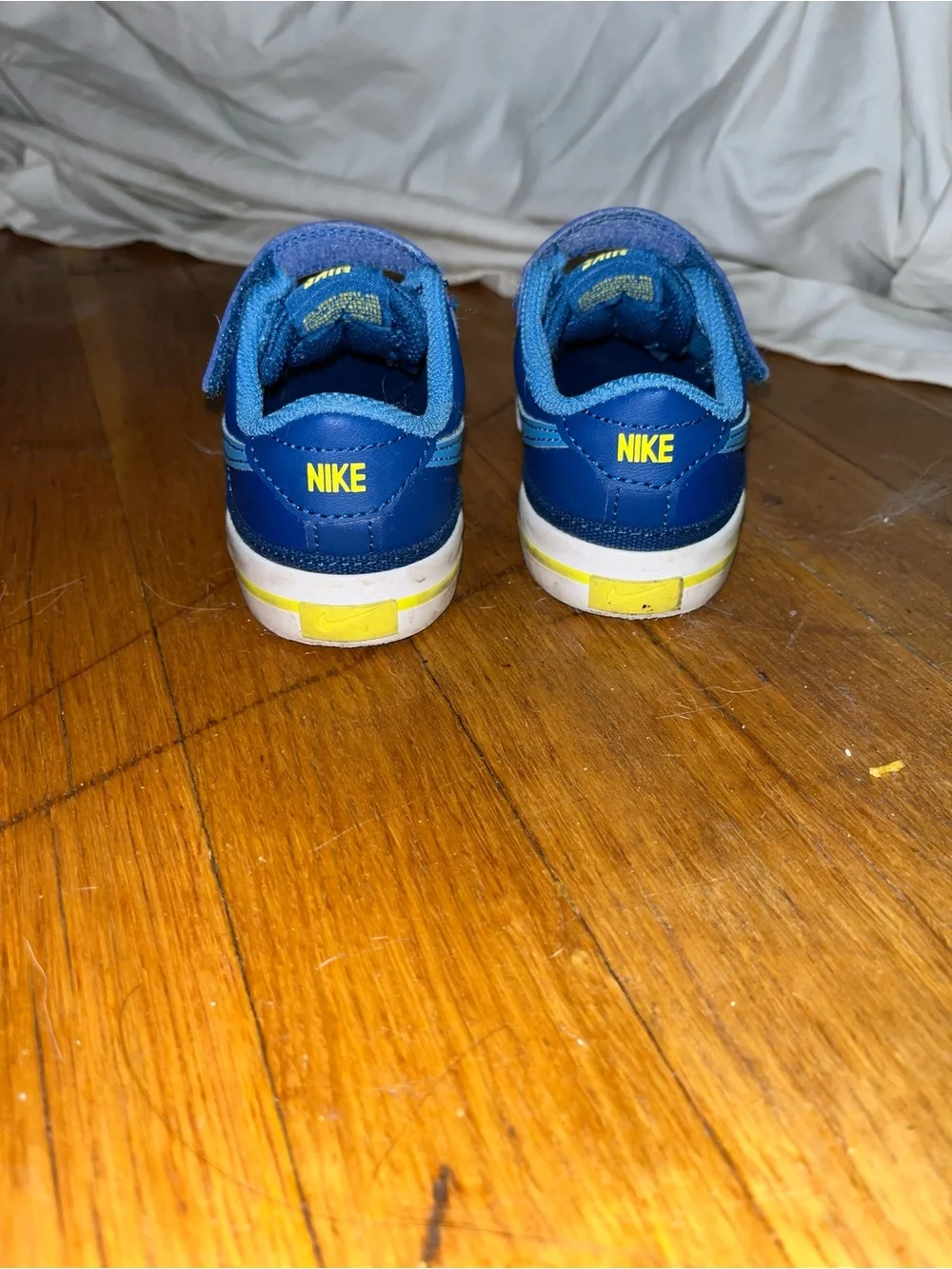 Nike Kids Blue and Light Blue Hook-and-Loop Sneakers